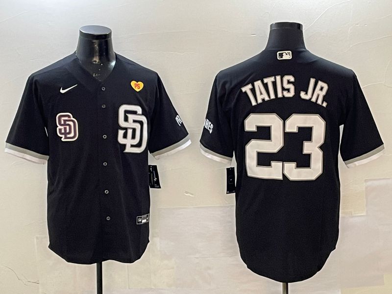 Men San Diego Padres #23 Tatis jr Black Jointly Name Game Nike 2025 MLB Jersey style 6->san diego padres->MLB Jersey